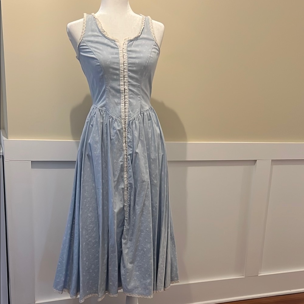 Vintage Blue Sleeveless Dress